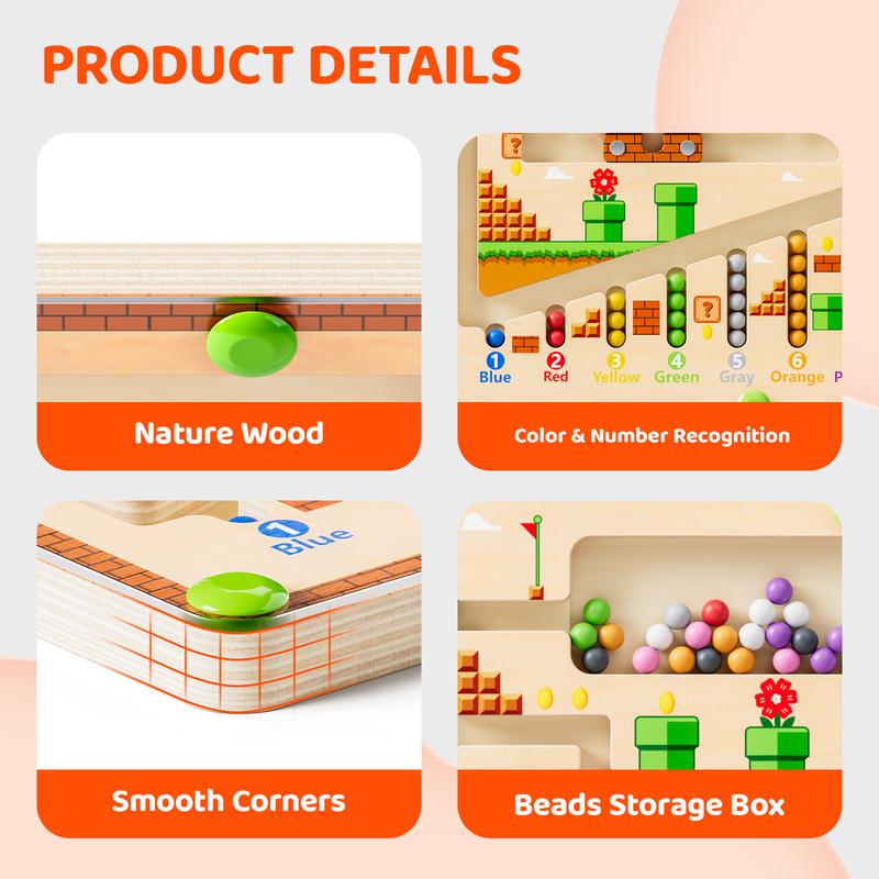 Montessori Magnetic Rolling Maze For Kids