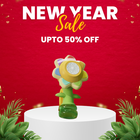 Sunflower Shaped Portable Electric Bubble Maker Toy