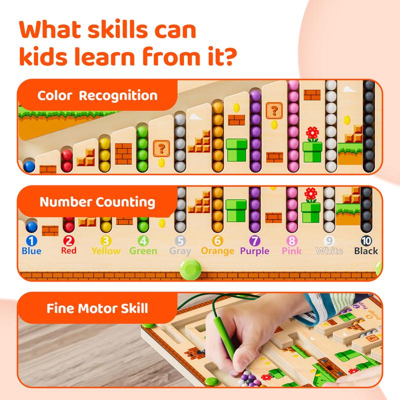 Montessori Magnetic Rolling Maze For Kids