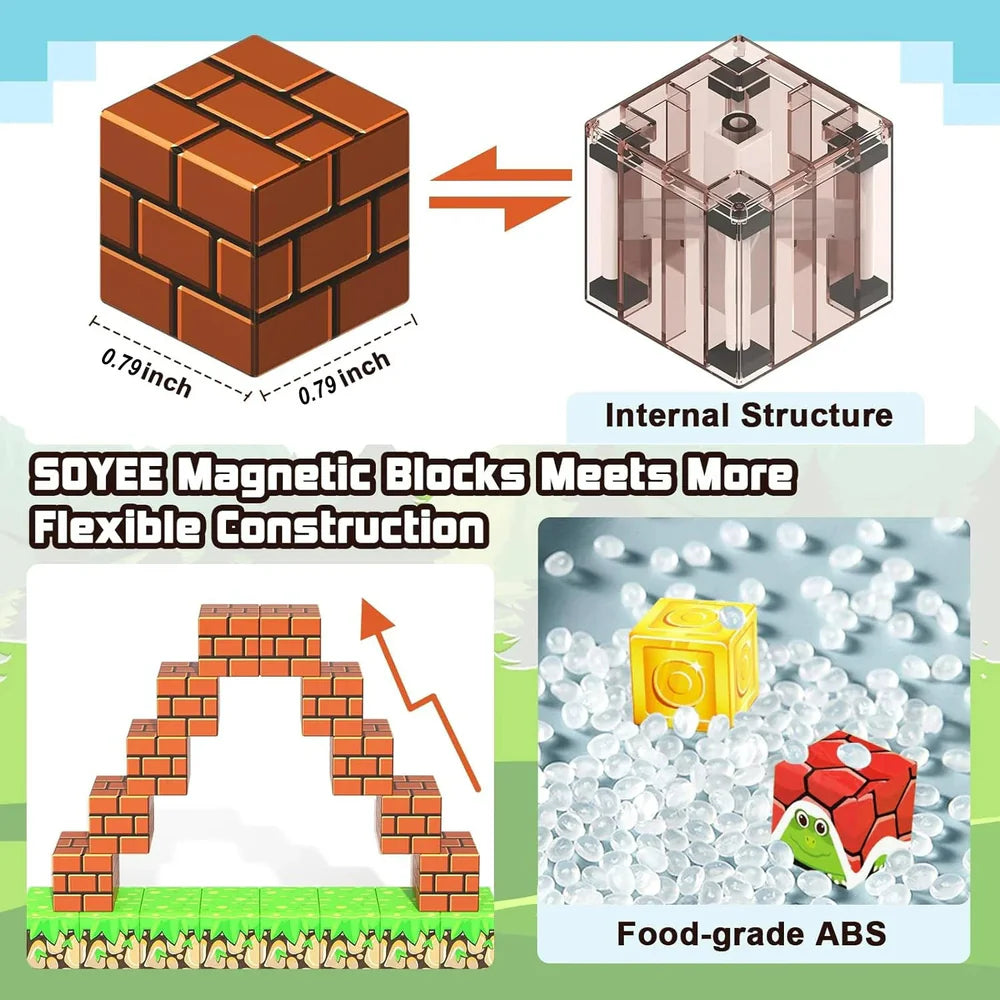 Magnetic Imagination Blocks for Kids