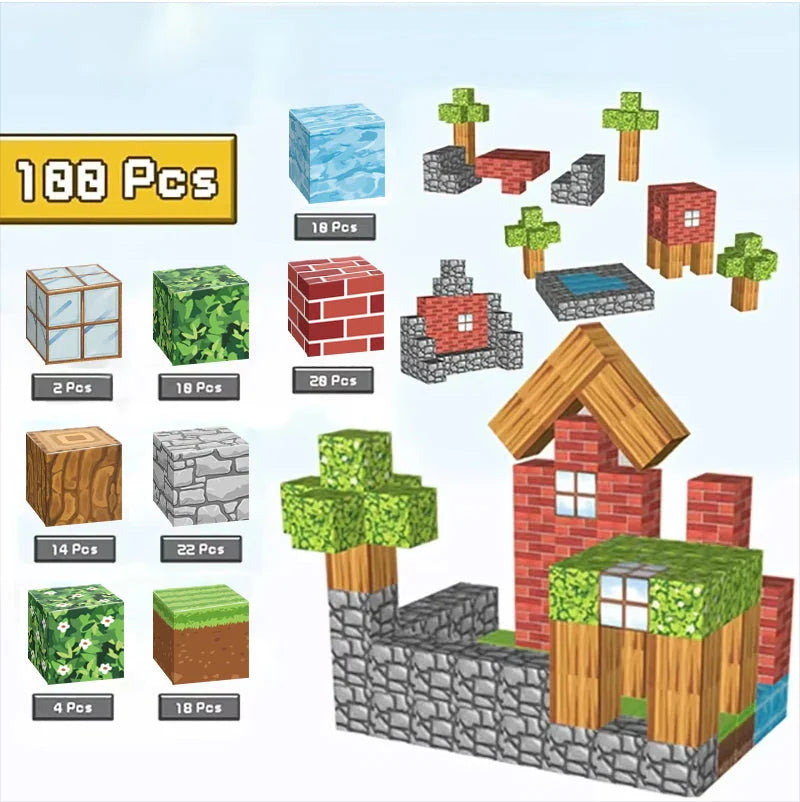 Magnetic Imagination Blocks for Kids